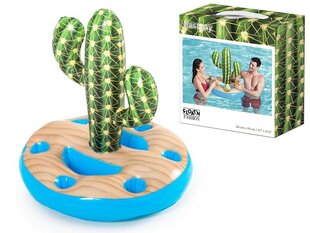 Piepūšamais dzērienu turētājs Bestway Float'n Fashion, 94 x 70 cm, kaktusa zaļš cena un informācija | Piepūšamās rotaļlietas un pludmales preces | 220.lv