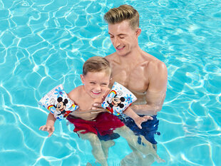 Piepūšamās peldēšanas piedurknes bērniem Bestway Mickey Mouse cena un informācija | Ūdens, smilšu un pludmales rotaļlietas | 220.lv