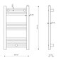 Vannas istabas radiators Puerto melns 40/70 cm cena un informācija | Dvieļu žāvētāji | 220.lv