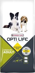 Versele Laga Opti Life vidējo šķirņu suņiem, ar mājputnu gaļu, 12.5 kg cena un informācija | Sausā barība suņiem | 220.lv