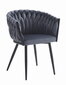 Krēsls Leobert Orion, zila/melna cena un informācija | Virtuves un ēdamistabas krēsli | 220.lv