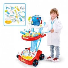 Bērnu ārsta elektroniskie ratiņi ar piederumiem Woopie, 17 gab., sarkani cena un informācija | Rotaļlietas meitenēm | 220.lv