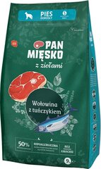 Pan Mięsko для собак мелких пород с говядиной и тунцом, 9 кг цена и информация |  Сухой корм для собак | 220.lv