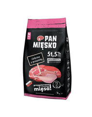 Pan Mięsko для собак очень мелких пород с телятиной и птицей, 9 кг цена и информация | Сухой корм для собак | 220.lv