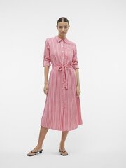 Vero Moda женское платье 10306597*01, розовый/белый 5715510625340 цена и информация | Платья | 220.lv