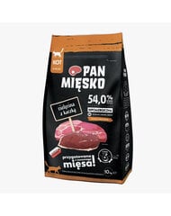 Pan Mięsko sausā barība kaķiem, ar teļa un pīles gaļu, 10 kg cena un informācija | Sausā barība kaķiem | 220.lv