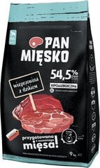 Pan Mięsko visu šķirņu suņiem, ar cūkgaļu un mežacūku, 20 kg cena un informācija | Sausā barība suņiem | 220.lv