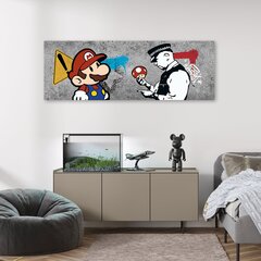 Glezna Banksy Super Mario un Cop цена и информация | Картины | 220.lv