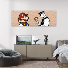 Glezna Banksy Super Mario un Cop цена и информация | Картины | 220.lv