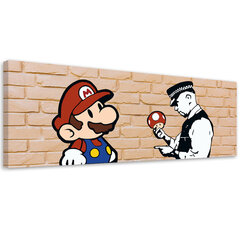 Glezna Banksy Super Mario un Cop cena un informācija | Gleznas | 220.lv