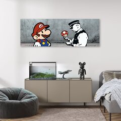 Glezna Banksy Super Mario un Cop cena un informācija | Gleznas | 220.lv