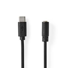 Audio kabelis USB-C - 3.5mm, 1m, melns cena un informācija | Savienotājkabeļi | 220.lv