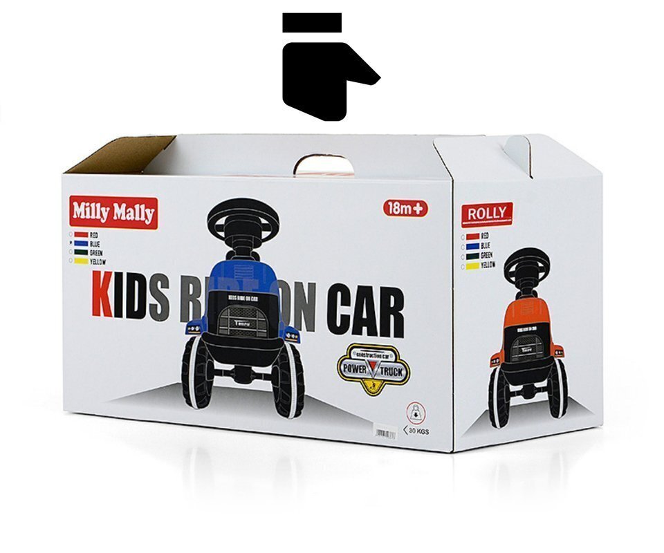 Stumjamā mašīna Milly Mallly, zila cena un informācija | Rotaļlietas zīdaiņiem | 220.lv