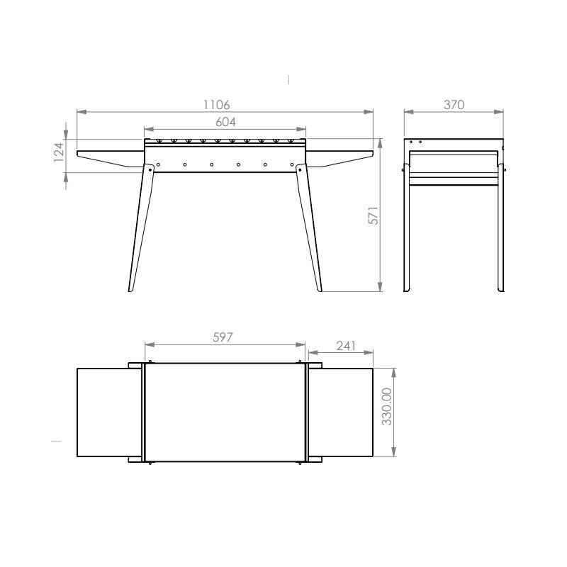 Saliekamais mangals SM Global Classic 600, 110.5x57x37 cm, melns цена и информация | Mangali | 220.lv