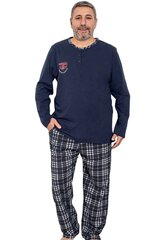 Pidžama vīriešiem P1141-TM, zila цена и информация | Мужские халаты, пижамы | 220.lv