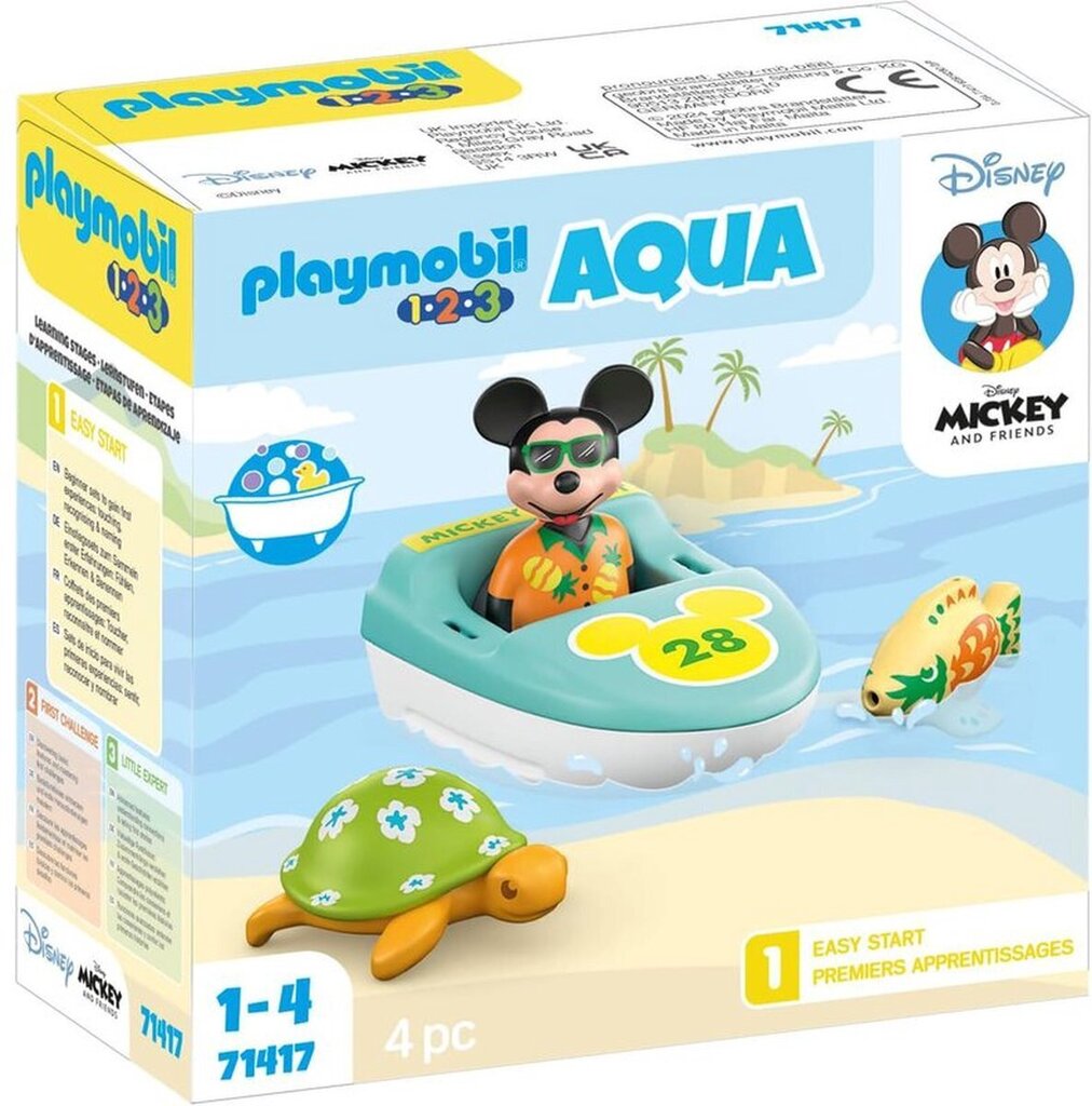 71417 PLAYMOBIL® 1.2.3 & Disney: Mickey's Boat Tour, Ūdens rotaļlietas цена и информация | Konstruktori | 220.lv