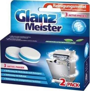 Trauku mazgājamās mašīnas tīrīšanas tabletes Glanz Meister, 2 gab. cena un informācija | Trauku mazgāšanas līdzekļi | 220.lv