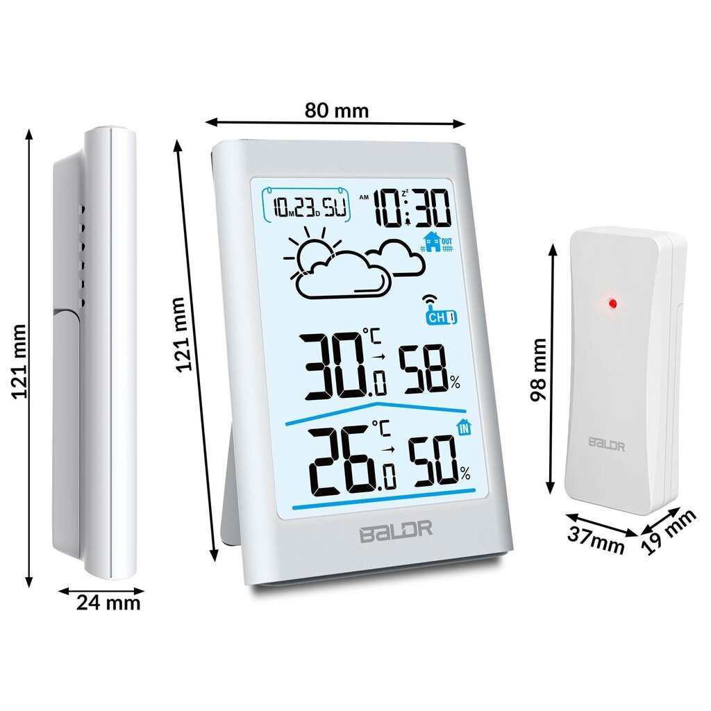 Laika stacijas, Balor BD-911 цена и информация | Meteostacijas, āra termometri | 220.lv