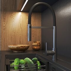 Virtuves maisītājs Granitan Vento Gun Grey, melns cena un informācija | Ūdens maisītāji virtuvei | 220.lv