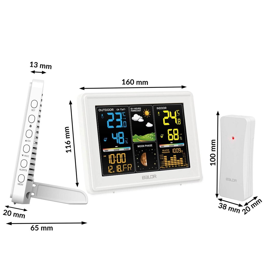 Laika stacijas, Balor BD-907 цена и информация | Meteostacijas, āra termometri | 220.lv