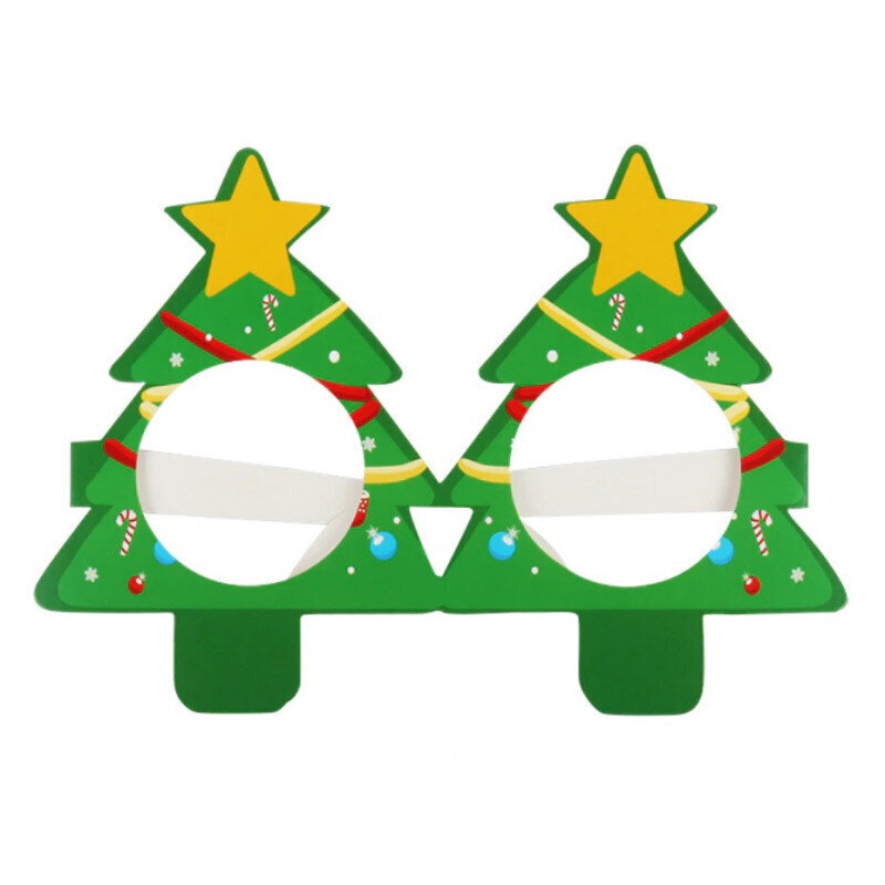 Ziemassvētku papīra brilles rāmji, 9 gab цена и информация | Svētku dekorācijas | 220.lv