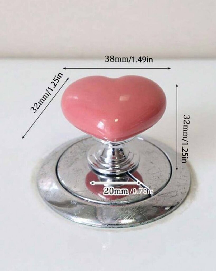 Sirds formas pogas, "Electronics" LV-680, rozā krāsa, 1 gab cena un informācija | Piederumi tualetes podiem un bidē | 220.lv