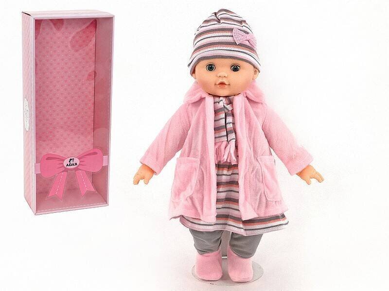 Lelle rozā apģērbā Adars 40 cm cena un informācija | Rotaļlietas meitenēm | 220.lv