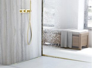Dušas paliktņa slīpums 100 cm zelts cena un informācija | Vannas istabas aksesuāri | 220.lv