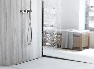 Dušas paliktņa slīpums 120cm melns cena un informācija | Vannas istabas aksesuāri | 220.lv