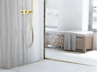 Dušas paliktņa slīpums 120 cm zelts cena un informācija | Vannas istabas aksesuāri | 220.lv
