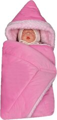 Mīksta aploksne ar kapuci - rozā cena un informācija | Spilveni, guļammaisi, konverti jaundzimušajiem | 220.lv