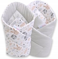 Divpusēja bērnu konverts Babymam, White/Gray, 80x80 cm цена и информация | Детские подушки, конверты, спальники | 220.lv