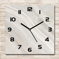 Stikla Pulkstenis Marmora tekstūra цена и информация | Часы | 220.lv