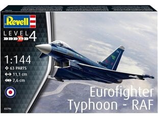 Конструктор Revell - Eurofighter Typhoon RAF, 1/144, 03796 цена и информация | Конструкторы и кубики | 220.lv