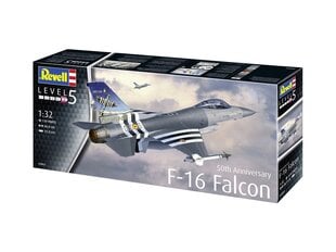 Конструктор Revell - General Dynamics F-16 Fighting Falcon - 50th anniversary, 1/32, 03802 цена и информация | Kонструкторы | 220.lv