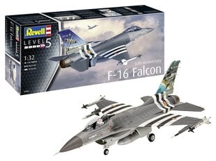 Конструктор Revell - General Dynamics F-16 Fighting Falcon - 50th anniversary, 1/32, 03802 цена и информация | Kонструкторы | 220.lv