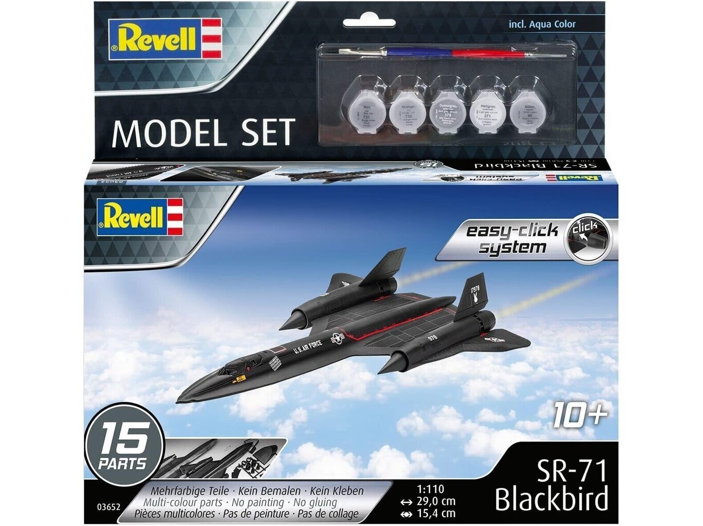 Konstruktors Revell Lockheed SR-71 Blackbird 63652, 1/110 cena un informācija | Konstruktori | 220.lv