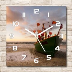Stikla Pulkstenis Makšķernieku laivu pludmale cena un informācija | Pulksteņi | 220.lv