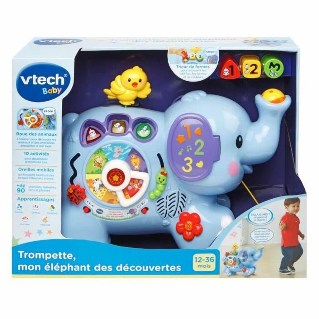 Interaktīva rotaļlieta bērnam Vtech Baby Trompet My Elephant of Discoveries cena un informācija | Rotaļlietas zīdaiņiem | 220.lv