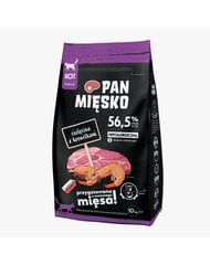 Сухой корм Pan Mięsko для кошек с телятиной и креветками, 10 кг цена и информация | Сухой корм для кошек | 220.lv