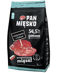 Pan Mięsko для собак особо крупных пород со свининой и кабаном, 3 кг цена и информация | Сухой корм для собак | 220.lv