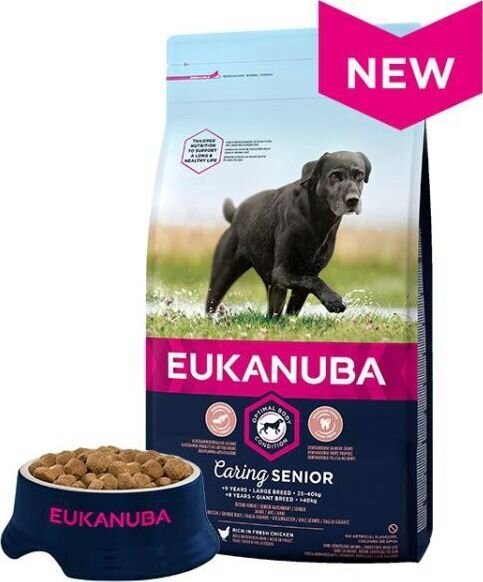 Eukanuba lielu šķirņu vecākiem suņiem, ar mājputnu gaļu, 3 kg cena un informācija | Sausā barība suņiem | 220.lv