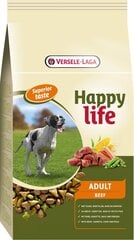 Versele-Laga Happy Life для собак всех пород с говядиной, 15 кг цена и информация | Сухой корм для собак | 220.lv