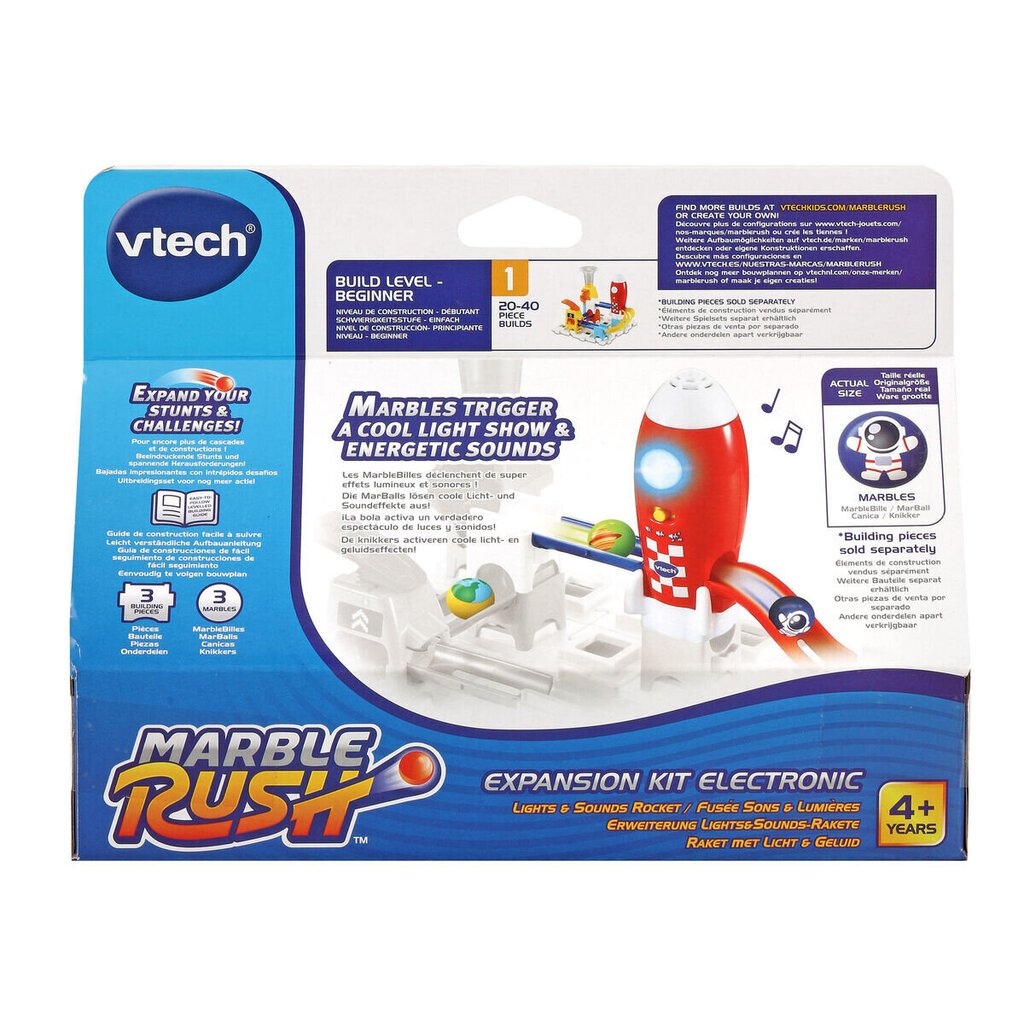 Kristālisku bumbiņu komplekts Vtech Marble Rush - Expansion Kit Electronic - Raket Trase Trase ar Rampām 3 Daudzums + 4 gadi cena un informācija | Rotaļlietas zēniem | 220.lv