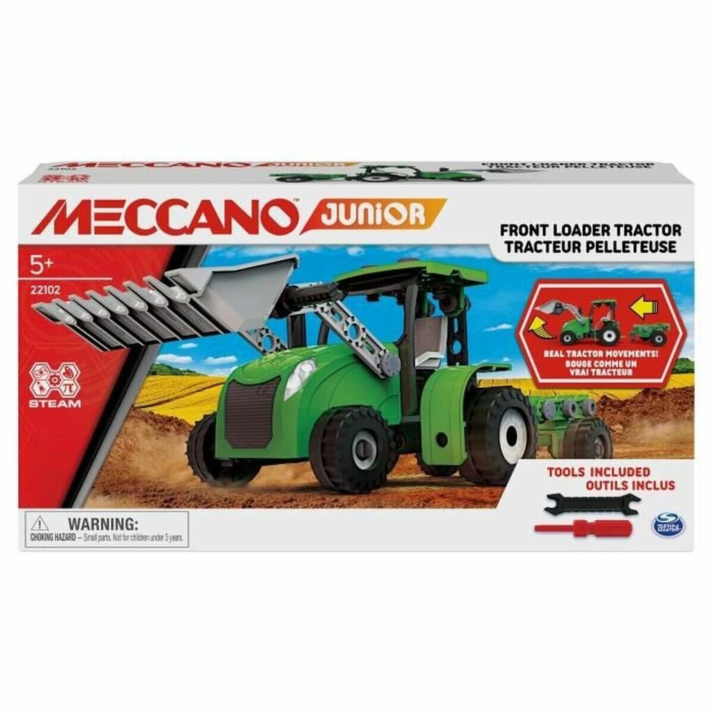 Konstruktors Meccano traktors ar lāpstu, 110 daļas cena un informācija | Konstruktori | 220.lv