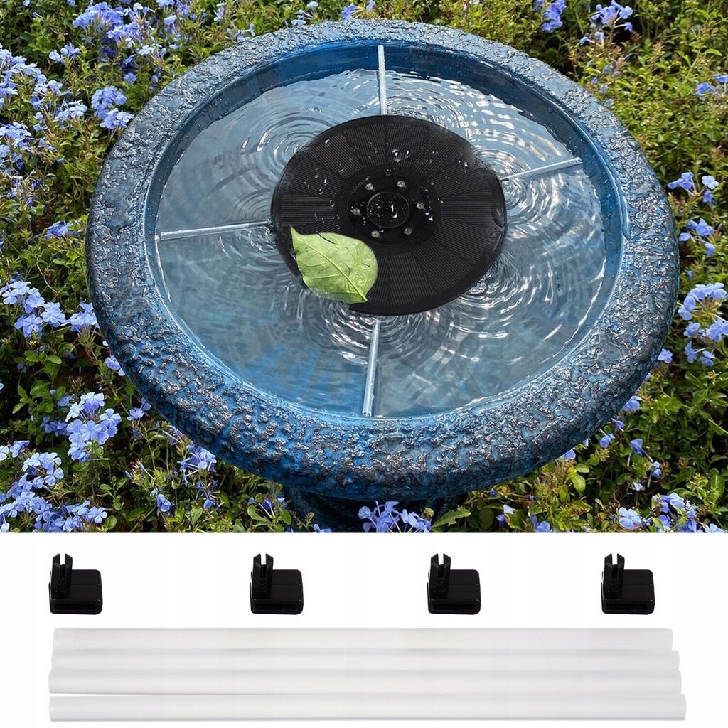 Dārza LED strūklaka, melns cena un informācija | Dārza dekori | 220.lv