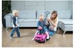 Bērnu stumjamā mašīna, rozā/melna cena un informācija | Rotaļlietas zīdaiņiem | 220.lv