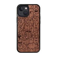 Деревянный чехол для iPhone 13 mini FoxysCraft, Bunnies, красное дерево цена и информация | Чехлы для телефонов | 220.lv