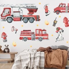 Наклейки на стены пожарная команда пожарная машина пожарный цена и информация | Самоклеющаяся пленка по спецзаказу | 220.lv