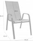 2-u dārza krēslu komplekts, pelēks/melns цена и информация | Dārza krēsli | 220.lv